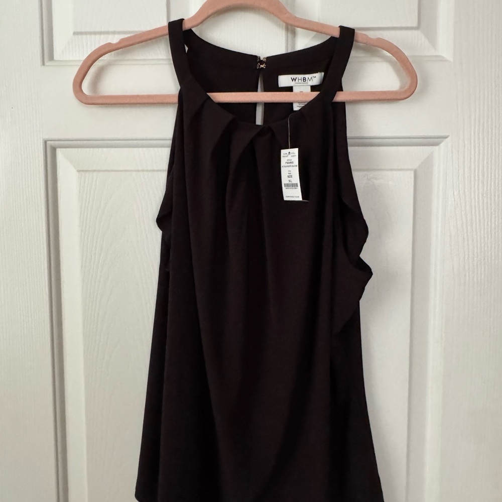 White House Black Market Elegant Black Tank Top